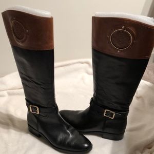Vince Camuto black-russet tall boot